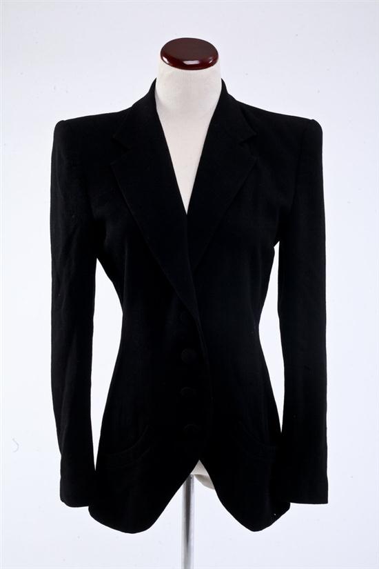 GALLIANO BLACK CREPE BLAZER Size