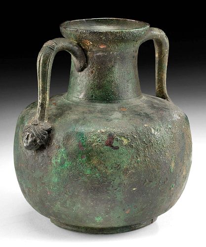 GALLO-ROMAN BRONZE AMPHORA W/