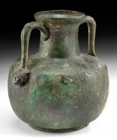 GALLO-ROMAN BRONZE AMPHORA W/
