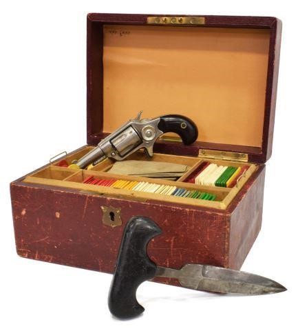 GAMBLER BOX & COLT 1873 PISTOL &