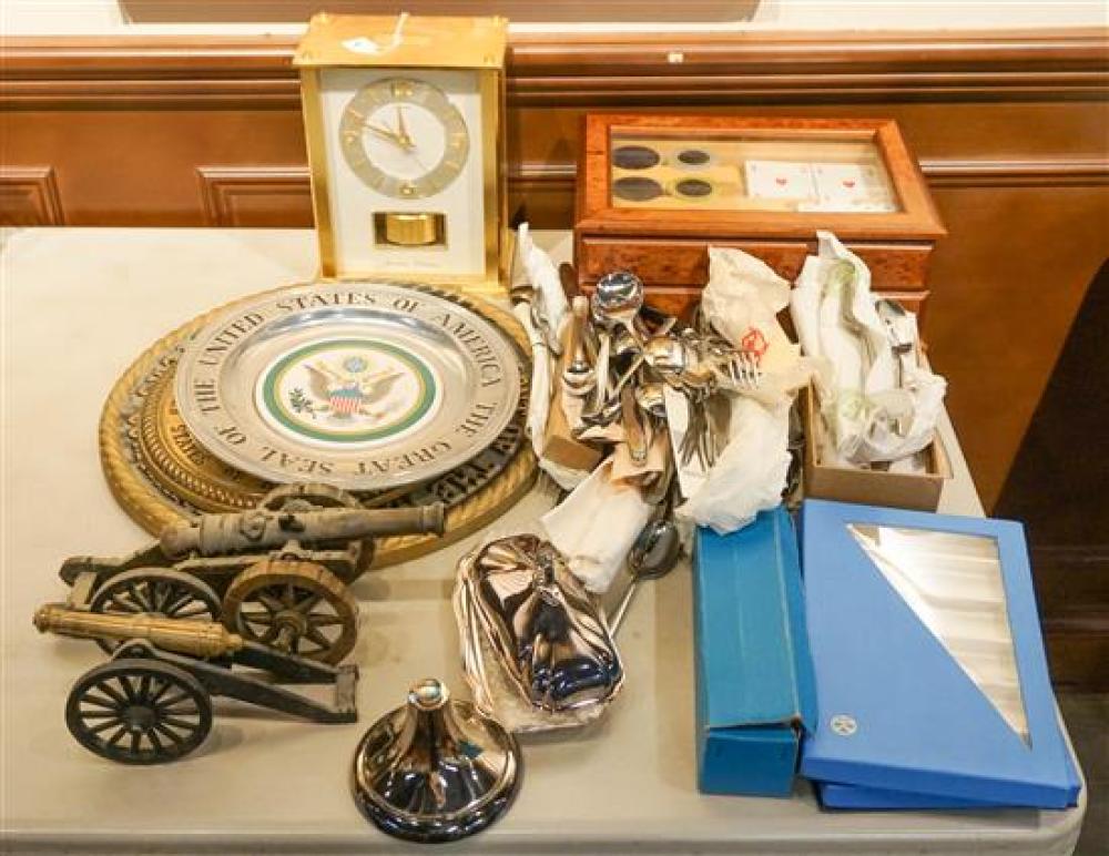 GAME CHIP SET, MANTEL CLOCK,