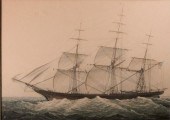 "GAME COCK" VINTAGE SHIP PRINT