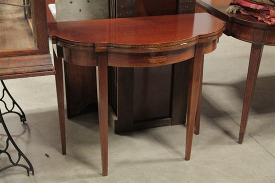 GAME TABLE. Flip top  mahogany