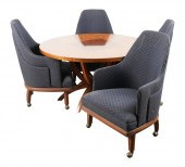 GAME TABLE WITH FOUR UPHOLSTER
