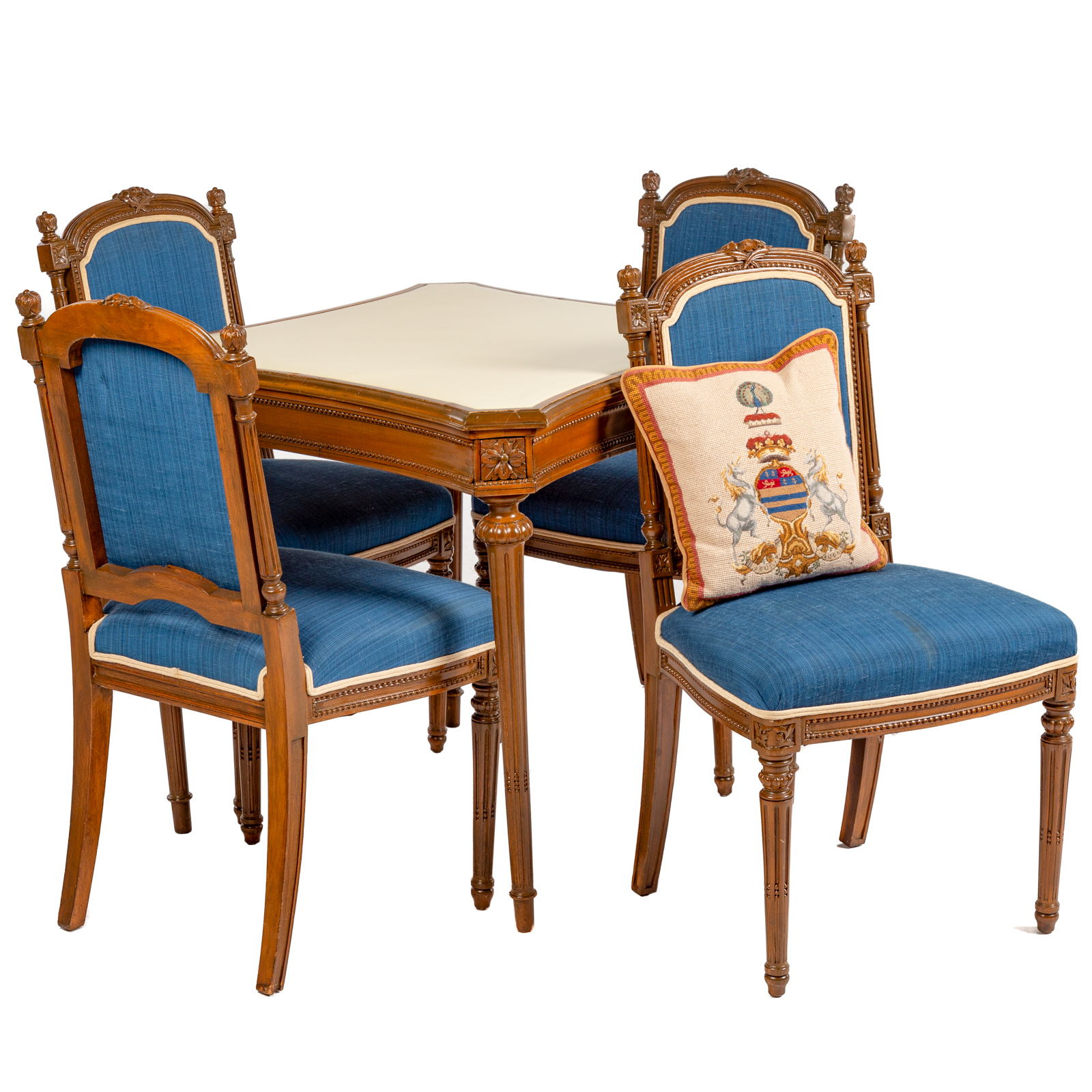 GAMES TABLE WITH FOUR CHAIRS 20th