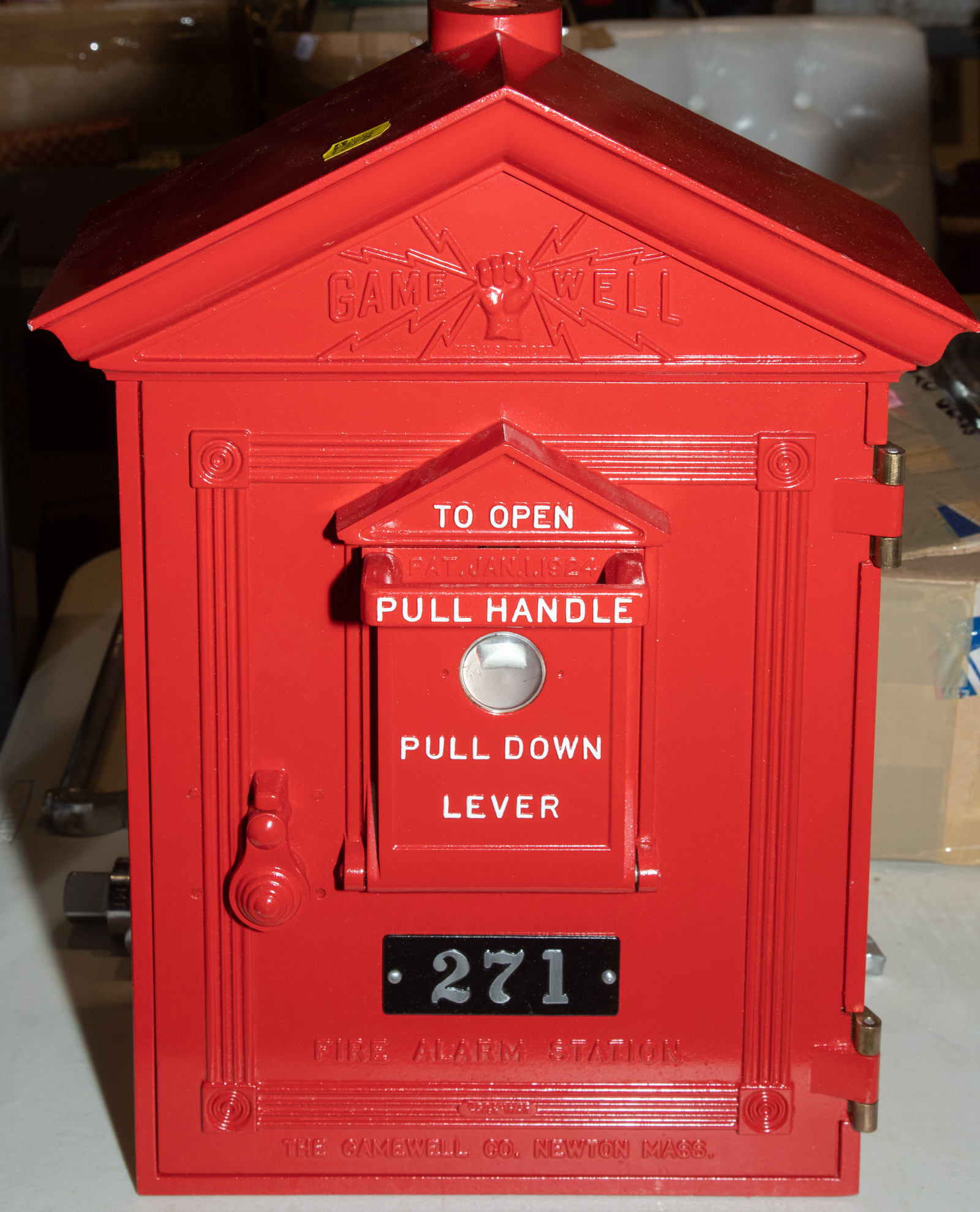 GAMEWELL CAST IRON FIRE CALL BOX