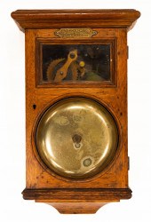 GAMEWELL FIRE ALARM Carved oak