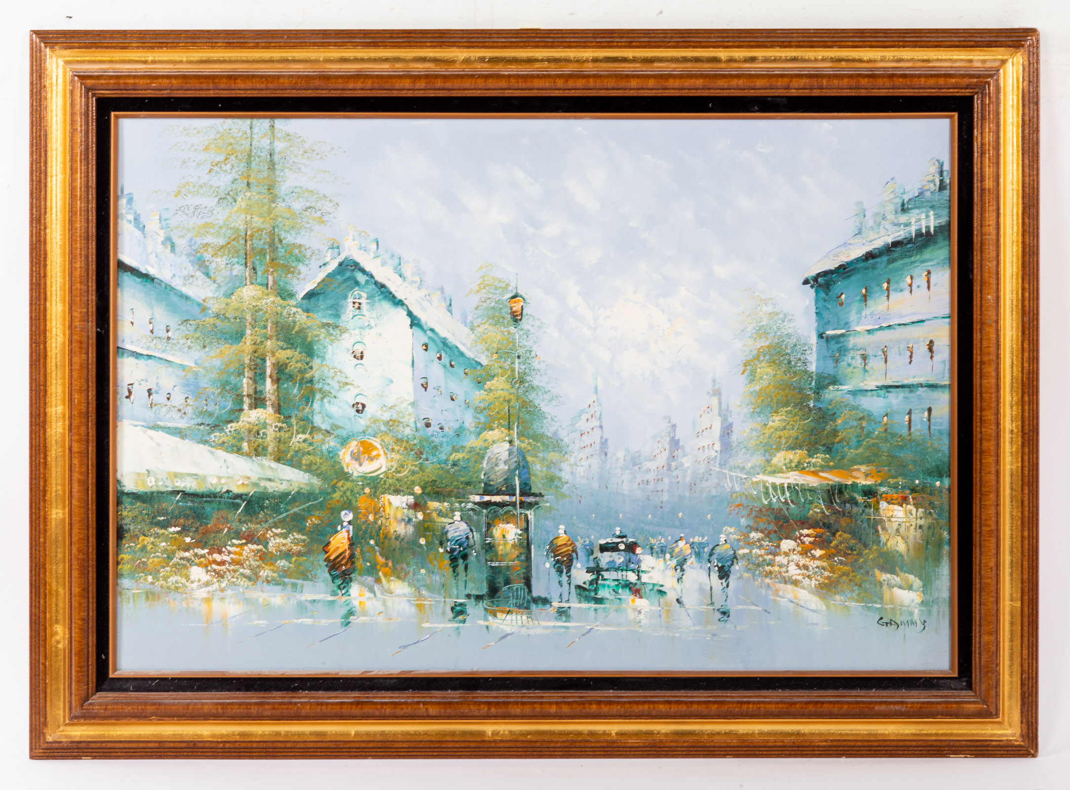 GAMMY. CITY STREET SCENE, OIL Oil