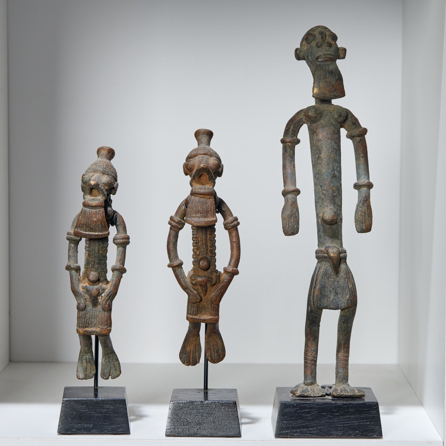 GAN PEOPLES, (3) BEARDED FIGURES
