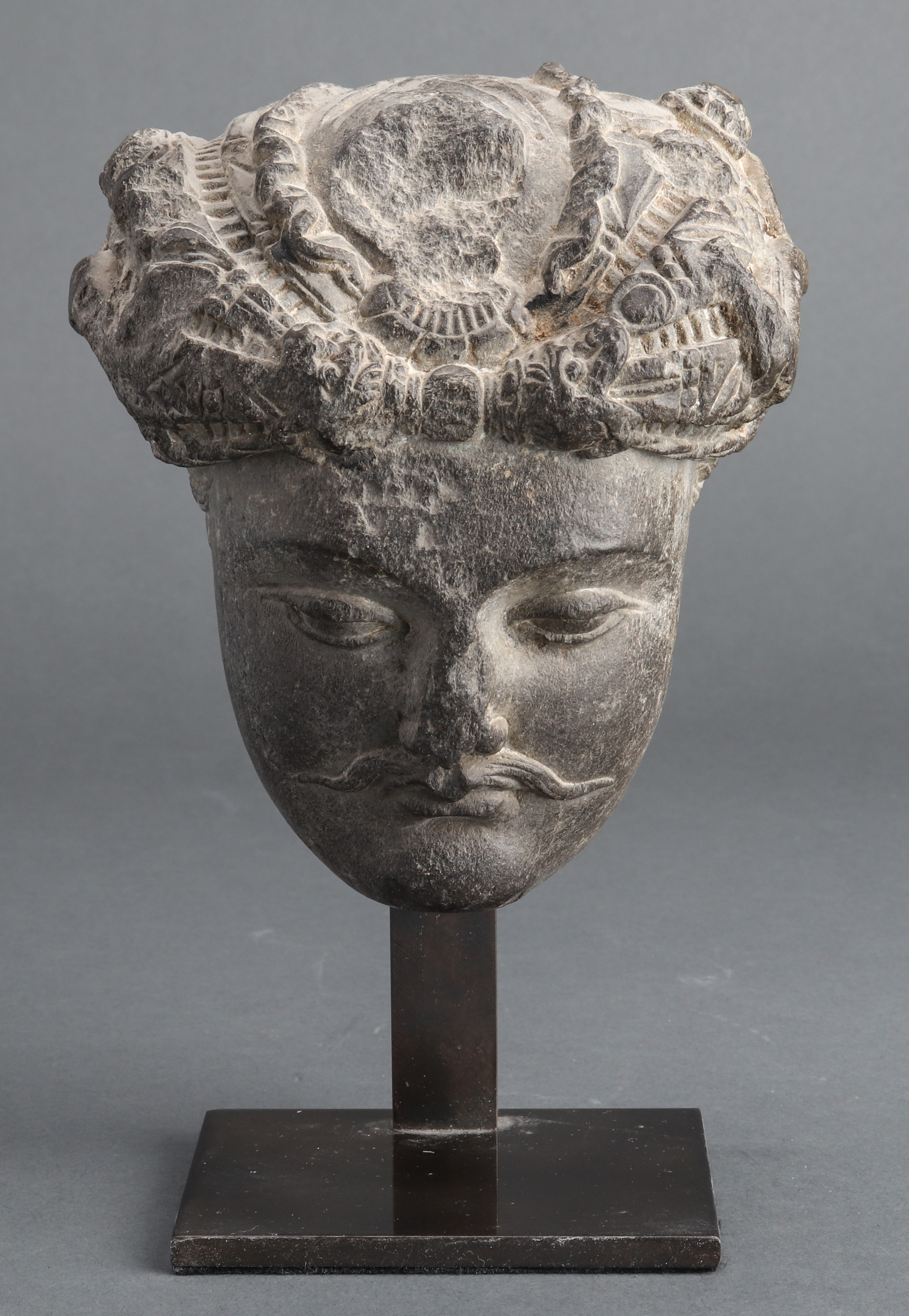 GANDHARA REGION CARVED STONE BUST A