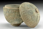 GANDHARA SCHIST LIDDED RELIQUA