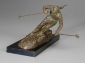 Gantcheff bronze, skier (Ganu