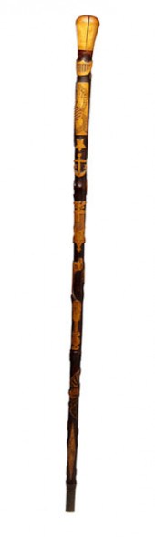 GAR Hand-Carved Folk Art Cane