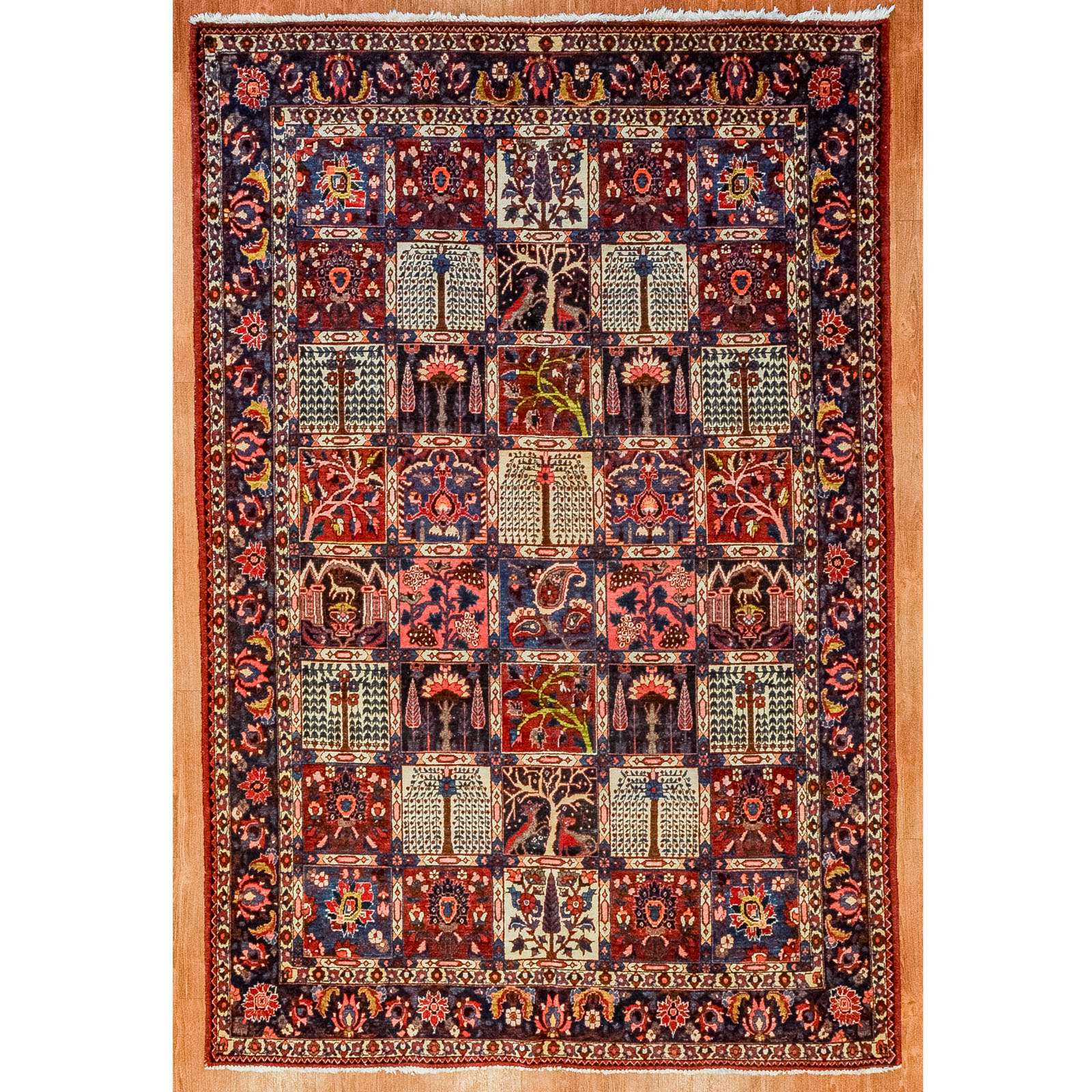 GARDEN BAHKTIARI RUG, PERSIA, 6.9 X
