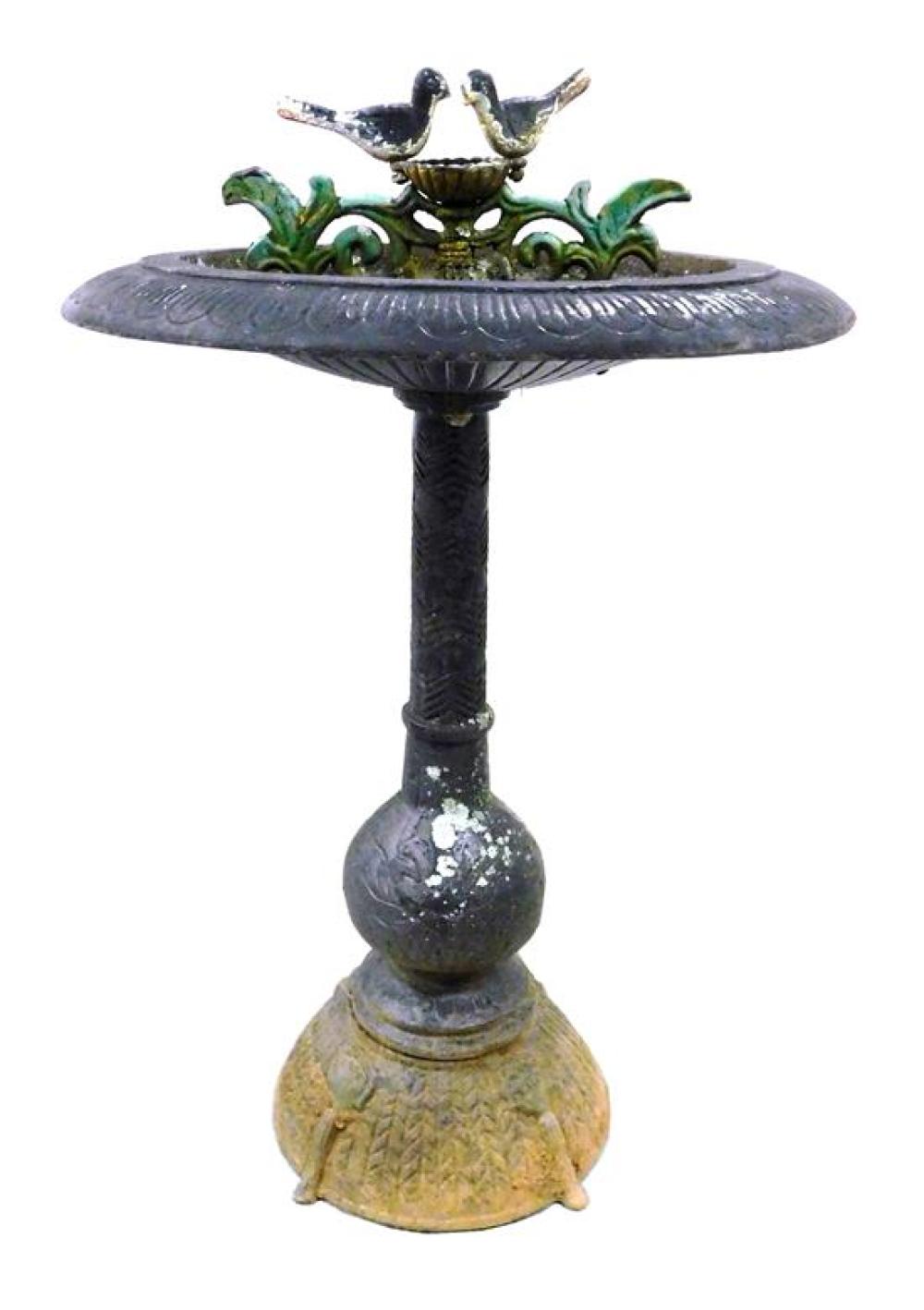 GARDEN: BIRDBATH, CAST IRON,