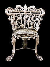 GARDEN: CAST IRON CHAIR , AMER