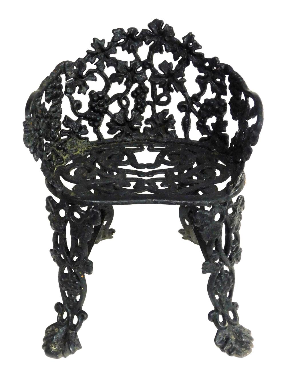 GARDEN: CAST IRON GARDEN CHAIR,