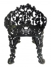 GARDEN: CAST IRON GARDEN CHAIR