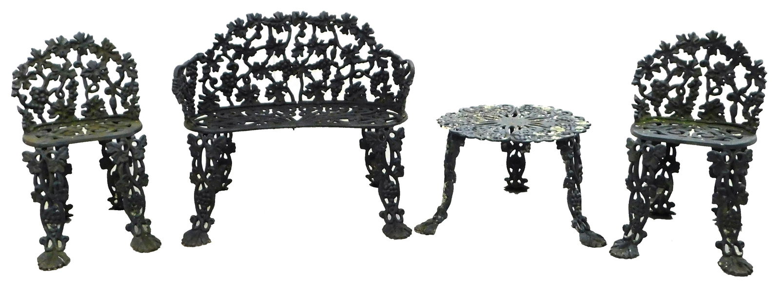 GARDEN: CAST IRON PATIO SET WITH