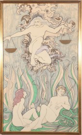 "GARDEN OF EDEN" ART NOUVEAU S