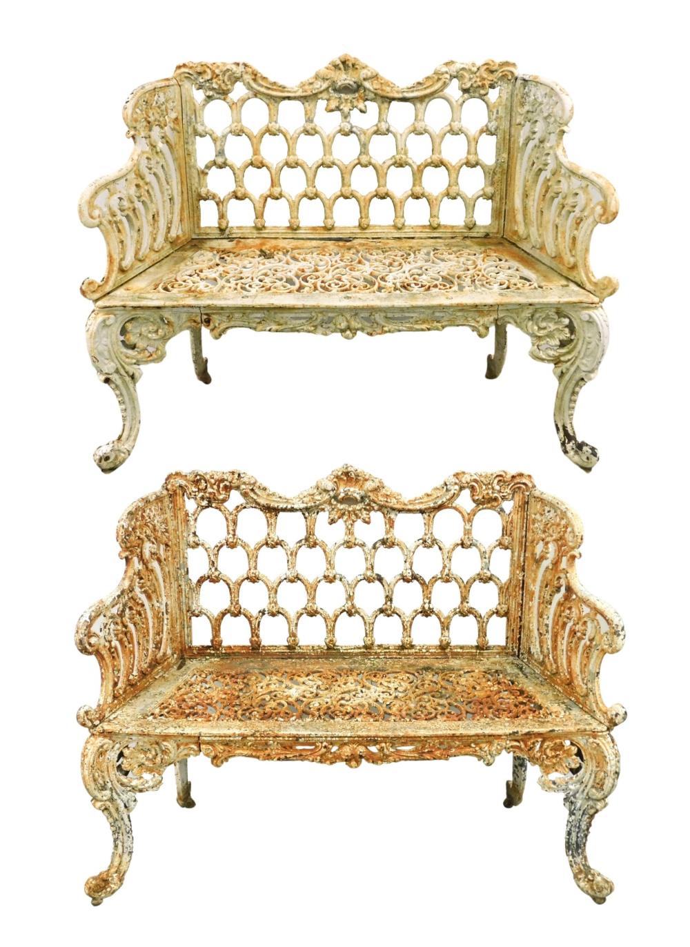 GARDEN: PAIR OF VICTORIAN CAST IRON