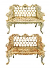 GARDEN: PAIR OF VICTORIAN CAST