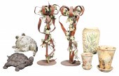 Garden sculptures, vases, outd