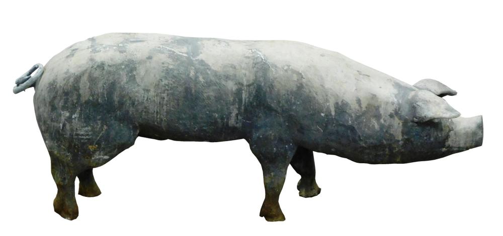GARDEN: STANDING PIG FIGURE,