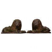 Garden statuary. A pair of Vic
