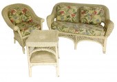 GARDEN: WICKER SETTEE, ARMCHAI