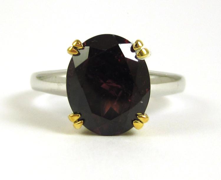 GARNET AND FOURTEEN KARAT GOLD