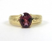 GARNET AND FOURTEEN KARAT GOLD