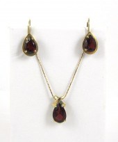 GARNET AND FOURTEEN KARAT GOLD