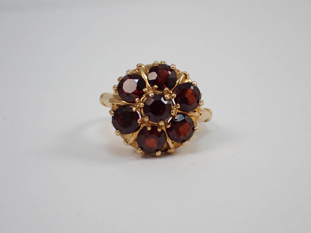 GARNET AND FOURTEEN KARAT GOLD
