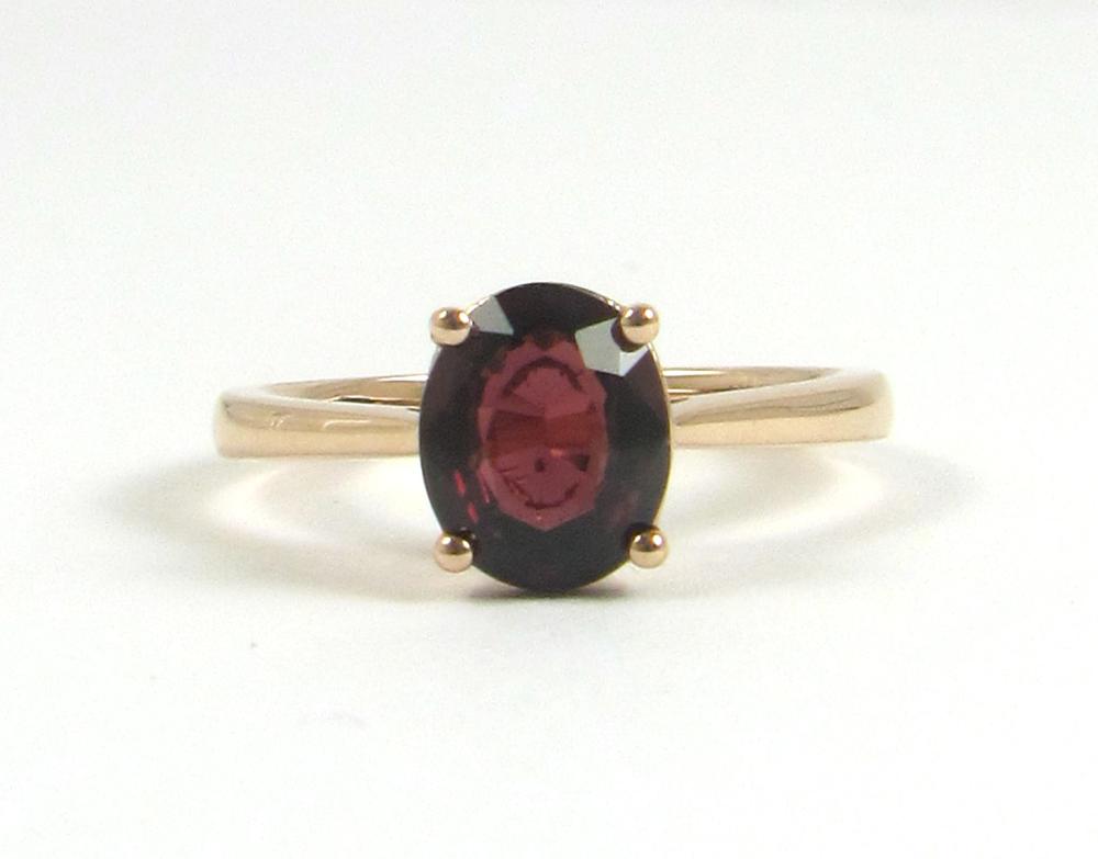 GARNET AND FOURTEEN KARAT ROSE GOLD