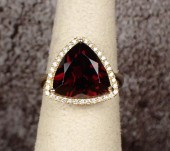 GARNET, DIAMOND AND FOURTEEN K