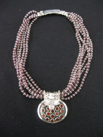Garnet Necklace fiery orange