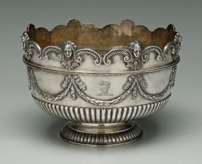 Garrard silver monteith, gadroon