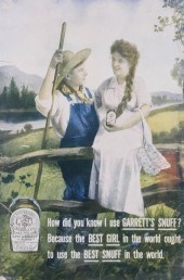 GARRETT'S SNUFF ADVERTISING BR