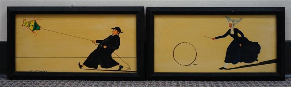 GARRIDO, NUN AND PRIEST, PAIR