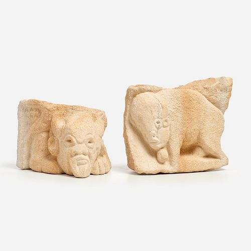 GARY CHRISTIE PAIR OF LIMESTONE