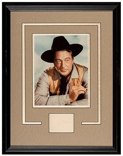 GARY COOPER CUT SIGNATURE AND