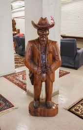 GARY THOMPSON CARVED WOOD SCUL