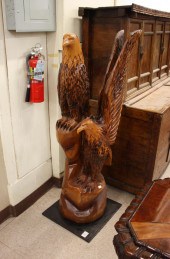 GARY THOMPSON CARVED WOOD SCUL