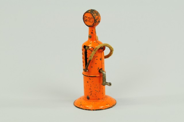 GAS PUMP Cast iron painted orange