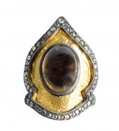 GASIA 24K YG & SILVER RING W/D