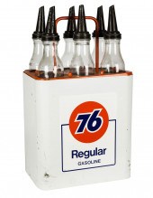 GASOLINE BINenameled metal wit