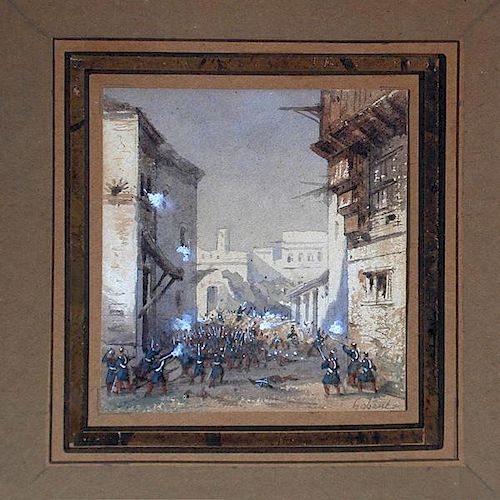 GASPARD GOBAUT WATERCOLOR OF
