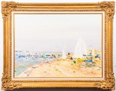 GASTON SEBIRE "BEACH SCENE" LA