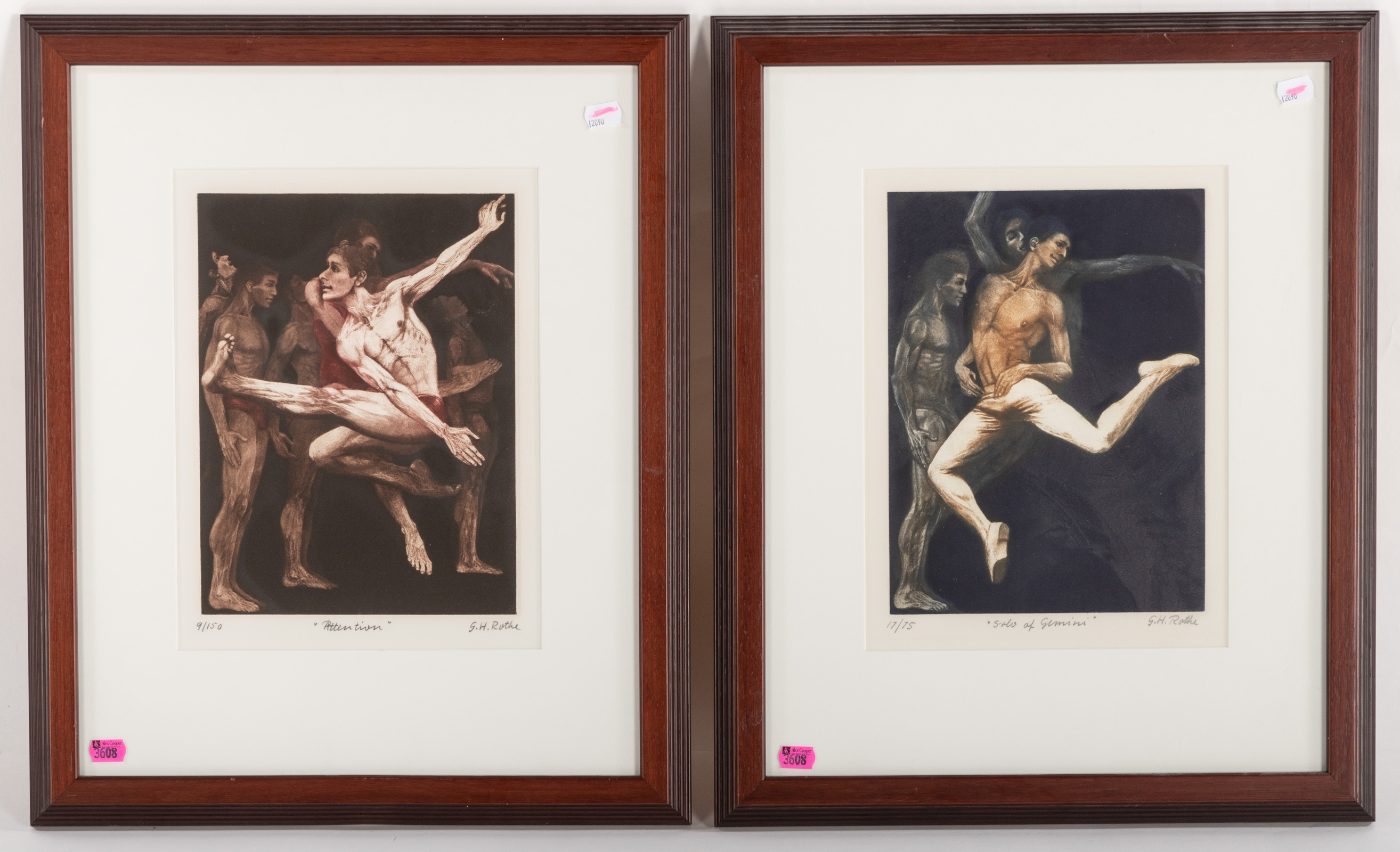 GATJA HELGART ROTHE. TWO FRAMED